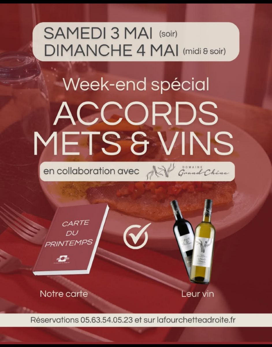 Repas accord mets et vins