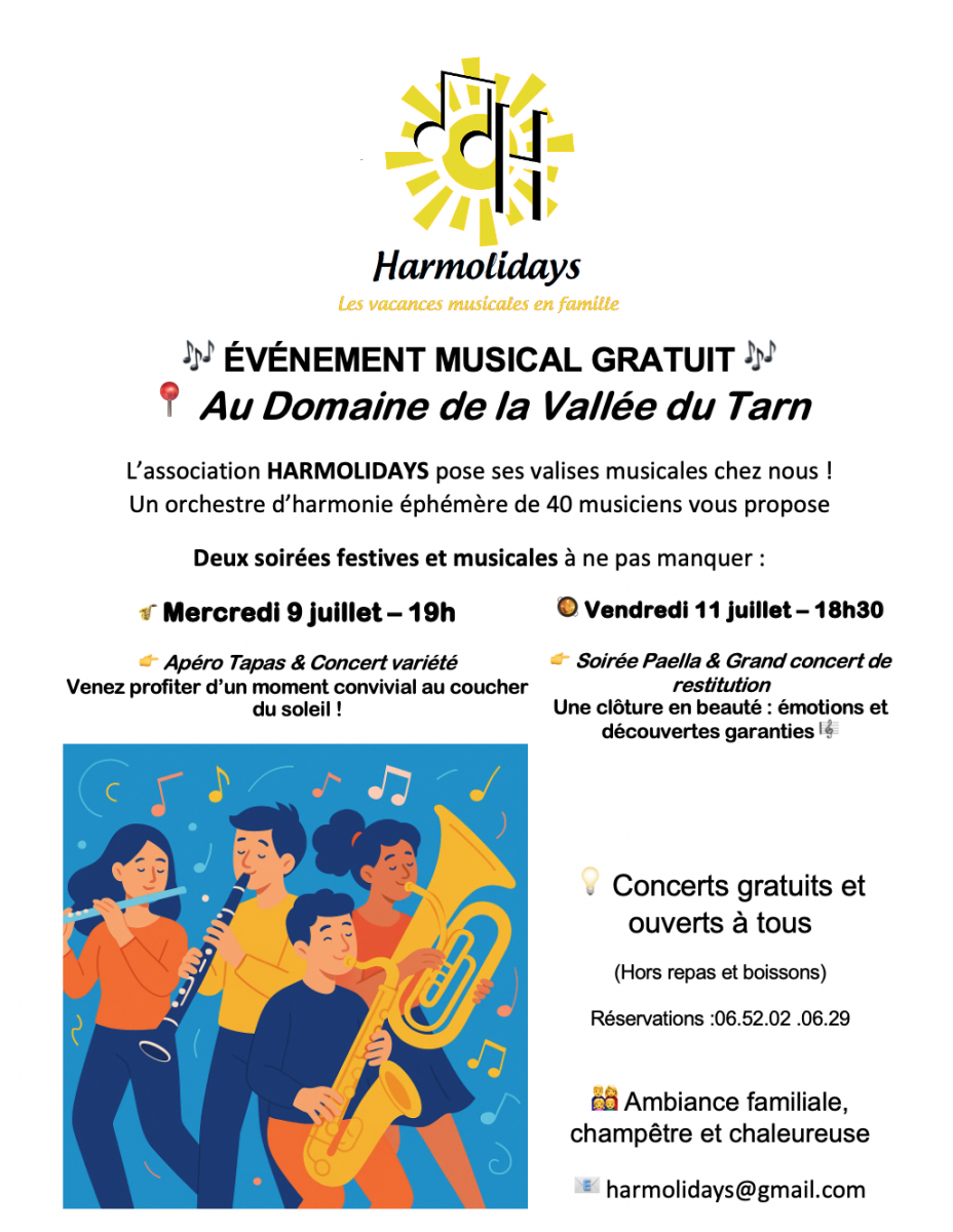 Concerts Gratuits ouverts à tous