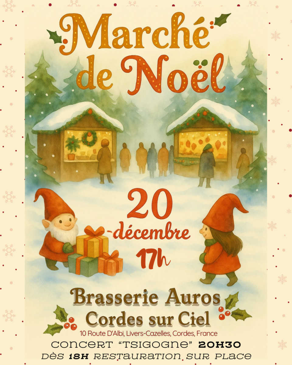 Marché de Noël à la Brasserie Auros + concert  ...