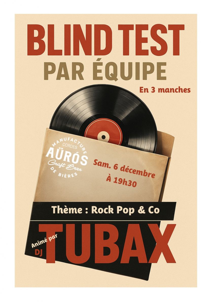 Blind Test animée par le légendaire DJ Tubax