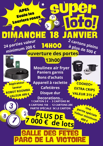 Quine de l'école des lauriers roses de Millau