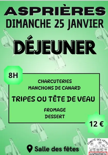 (ANNULÉ) Déjeuner Tripoux à Asprières