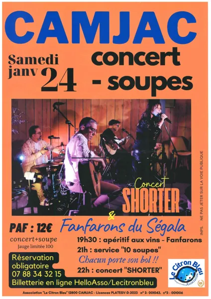 Concert-soupes : Fanfarons du Ségala Banda