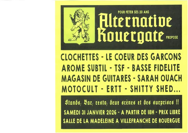 Concert - 20 ans Alternative Rouergate