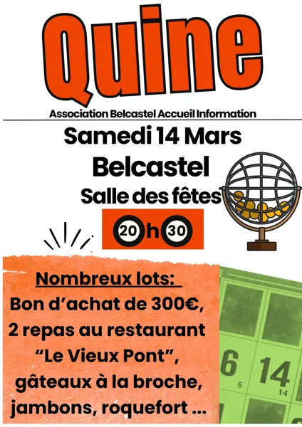 Quine de l'association Belcastel Accueil Infor ...
