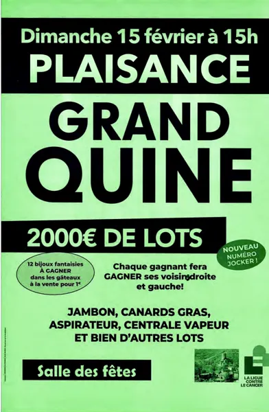 Grand Quine au profit de la Ligue