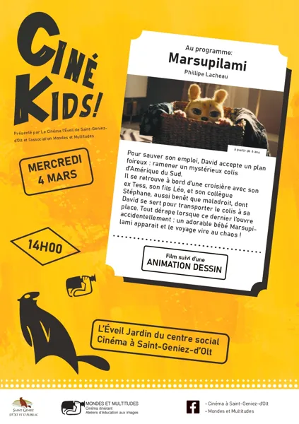 Ciné Kids "Marsupilami" au cinéma à St Geniez  ...