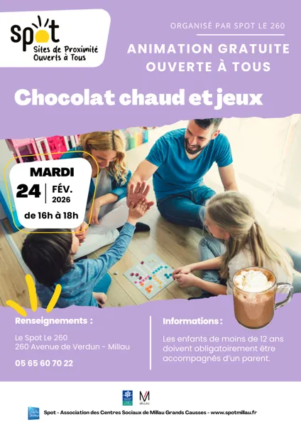 Chocolat chaud et jeux - Spot le 260