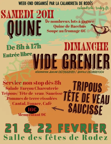 Quine, petit-déjeuner aux tripous et vide gren ...