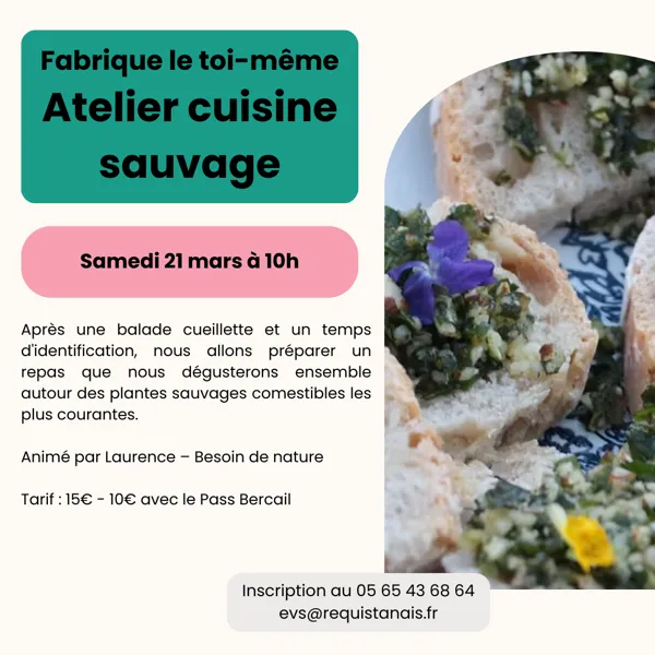 Fabrique le toi-même : Atelier Cuisine sauvage ...