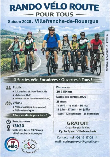 Cyclo Sport Villefranchois : les sorties 2026  ...