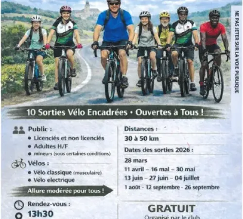 Cyclo Sport Villefranchois : les sorties 2026 pour tous !