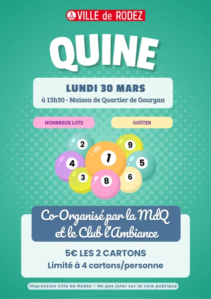 QUINE CO-ORGANISÉ PAR LA MAISON DE QUARTIER DE ...