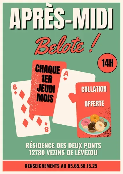 Belote - Crédit: Point info séniors du Lévézou