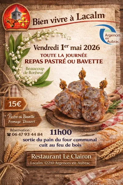 Repas pastré ou bavette - Lacalm