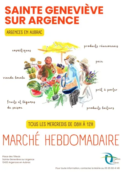 Marché hebdomadaire à ... - Crédit: mairie de Argences en Aubrac