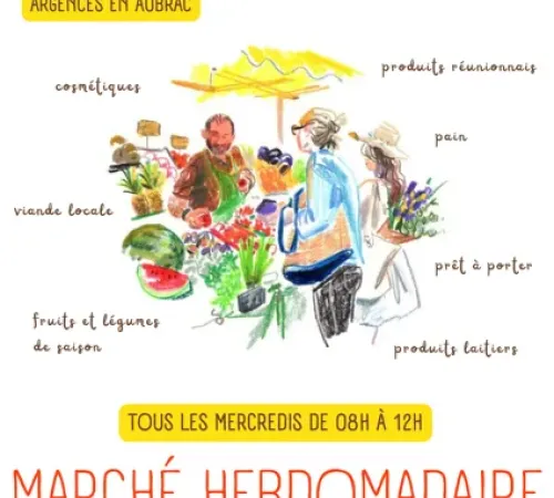 Marché hebdomadaire à Sainte-Geneviève-sur-Argence