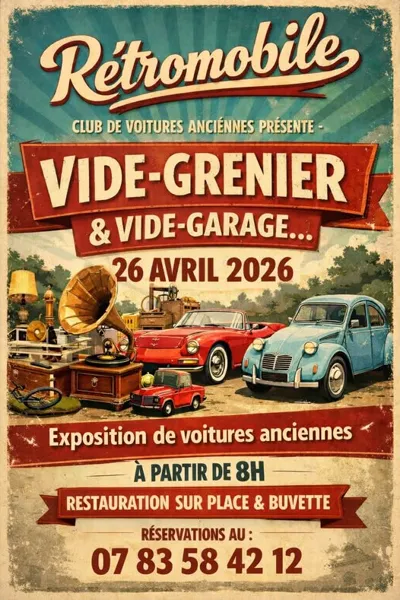 Vide-grenier, vide-garage et exposition de voi ...