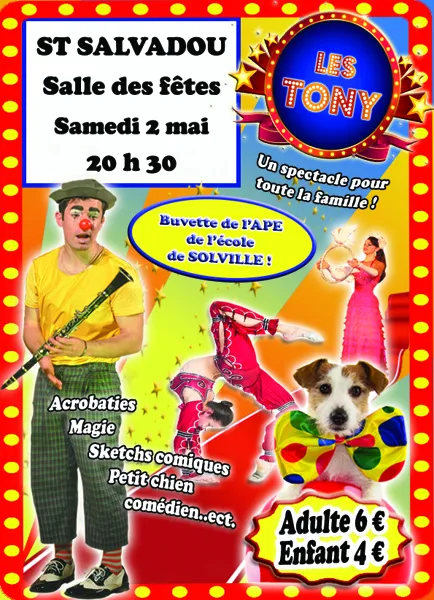 Spectacle familial "Les Tony" à Saint-Salvadou