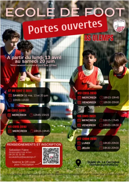 Portes ouvertes Foot AS Olemps