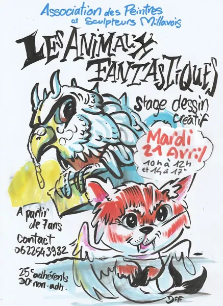 Stage dessin créatif " animaux fantastiques "  ...