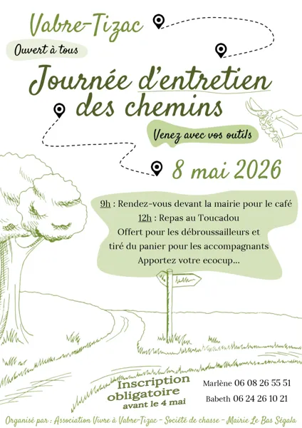 Journée d'entretien des chemins - Vabre-Tizac