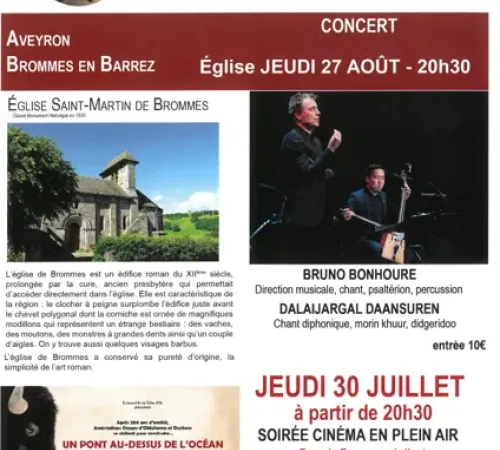 Pierres romanes en Carladez : concert de Bruno Bonhoure
