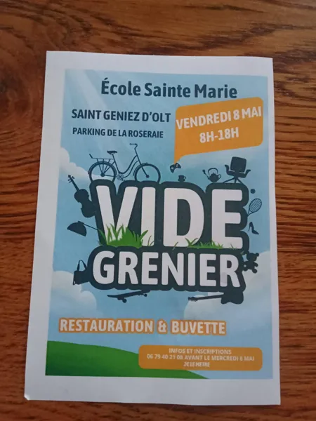 Vide-grenier de l'école Ste Marie à St Geniez  ...