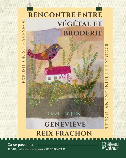 Exposition "Rencontre entre végétal et broderie"