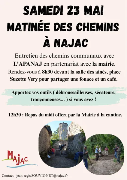 Nettoyage des chemins de Najac