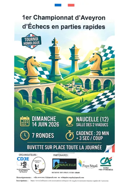 1er championnat d'Aveyron d'échecs en parties  ...