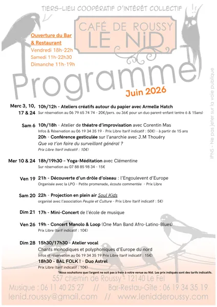 Concert de l'école de musique du Nid