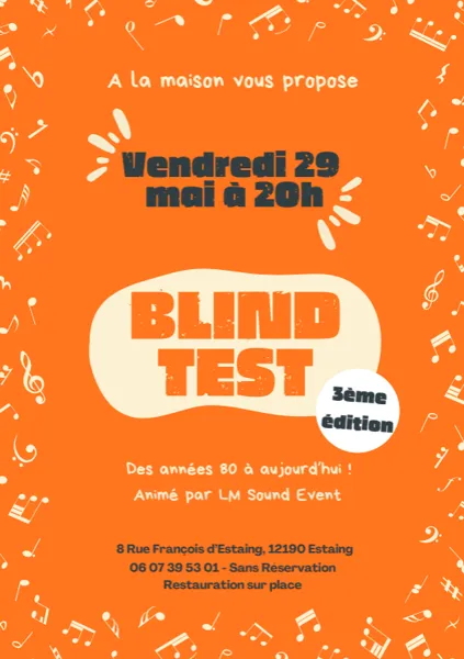 Soirée Blindtest "À la Maison"