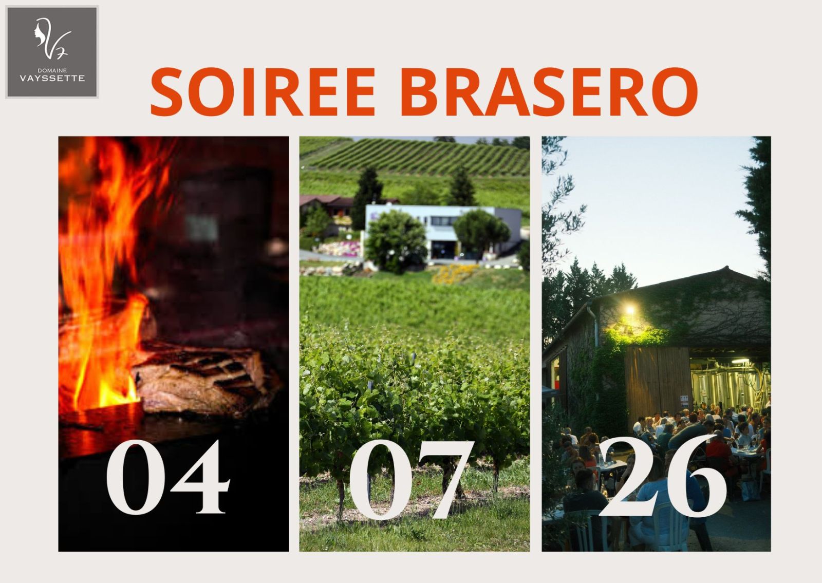SOIREE BRASERO SAMEDI 4 JUILLET AU DOMAINE VAY ...