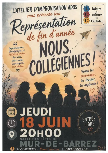 Représentation de théâtre de fin d'année "Nous ...