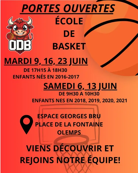 Portes ouvertes: entrainements Basket