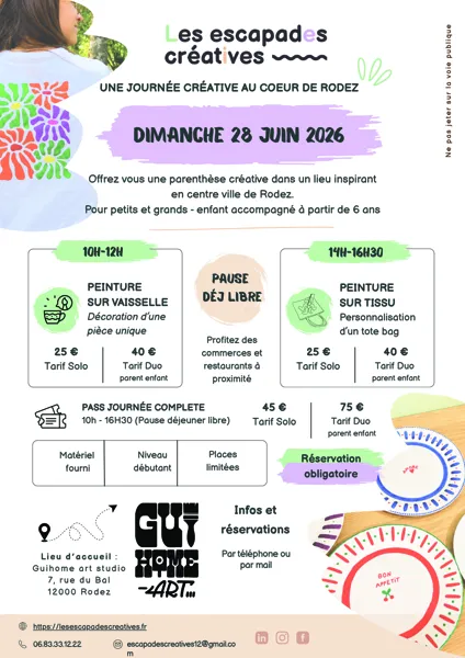 Une journée d'ateliers créatifs au coeur de rodez