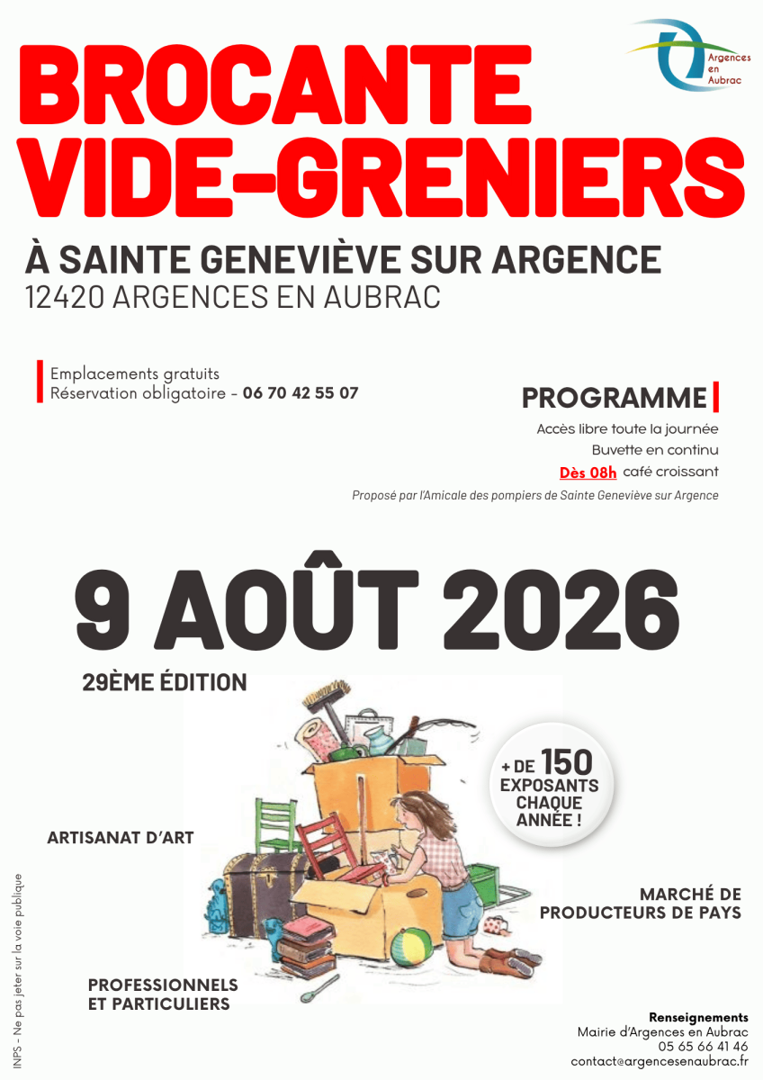 Brocante / Vide-greniers d'Argences en Aubrac