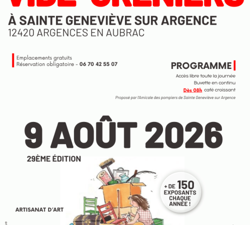 Brocante / Vide-greniers d'Argences en Aubrac