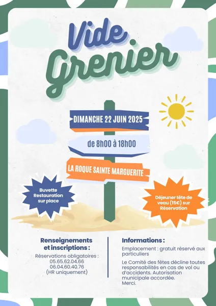 Vide grenier et déjeuner tête de veau