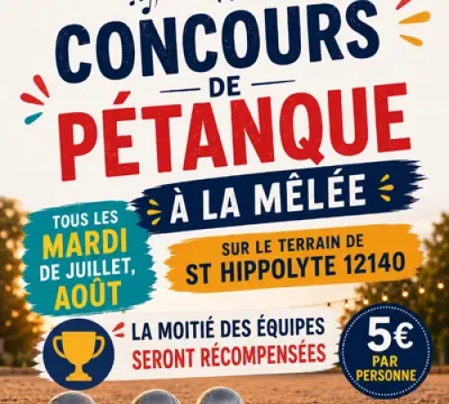 Concours de pétanque à la mélée