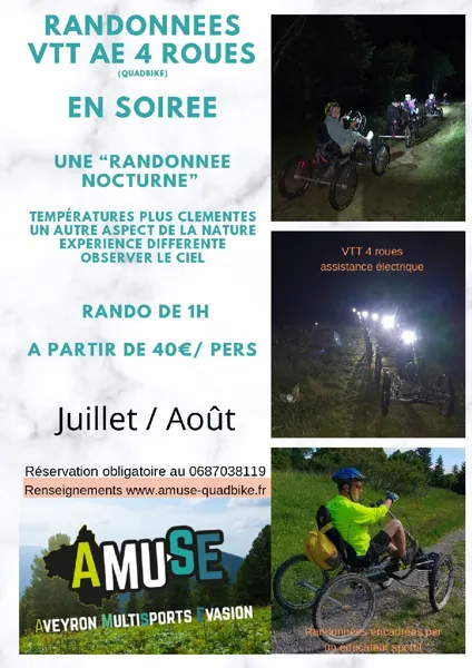 Randonnée nocturne en VTT 4 roues (Quadbike)