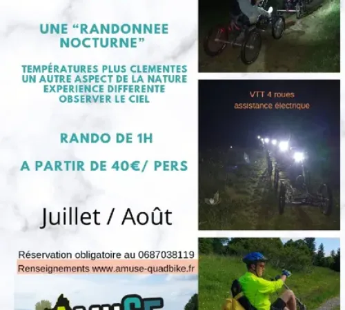 Randonnée nocturne en VTT 4 roues (Quadbike)