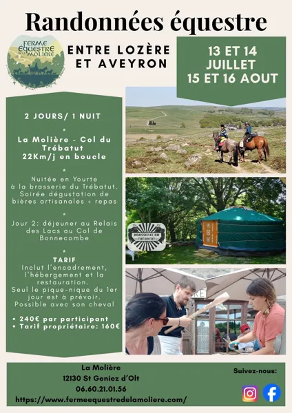 Randonnées équestre à la ferme équestre de la  ...