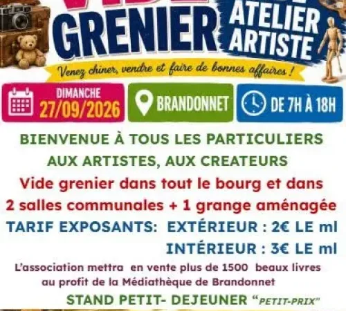 Vide-greniers et vide atelier artistes