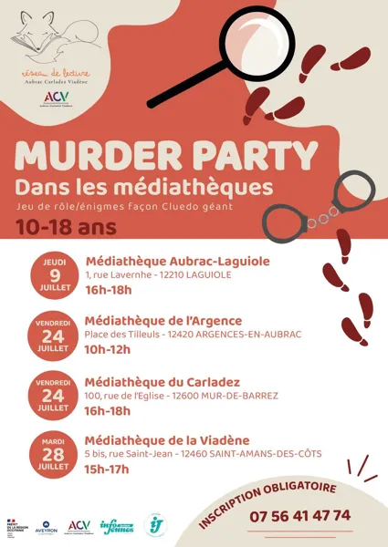 Murder Party à la médiathèque de Laguiole