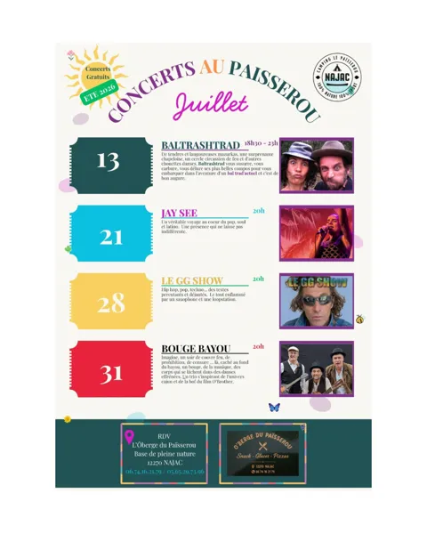 Soirée concert à l'Oberge du Païsserou : Le GG ...