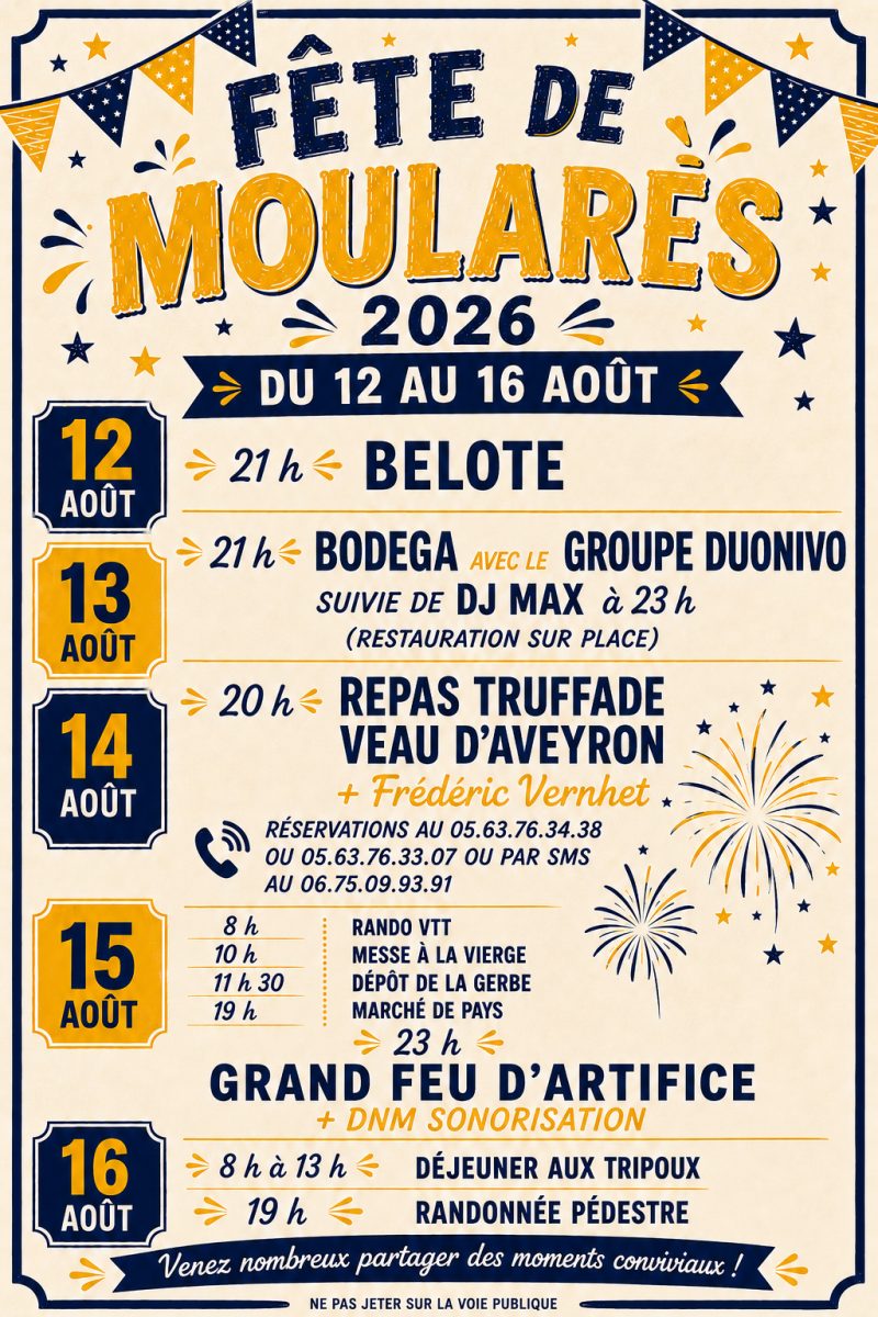 Fête de Moularès 2026