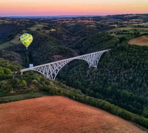 Vol en montgolfière au départ du Viaduc du Viaur