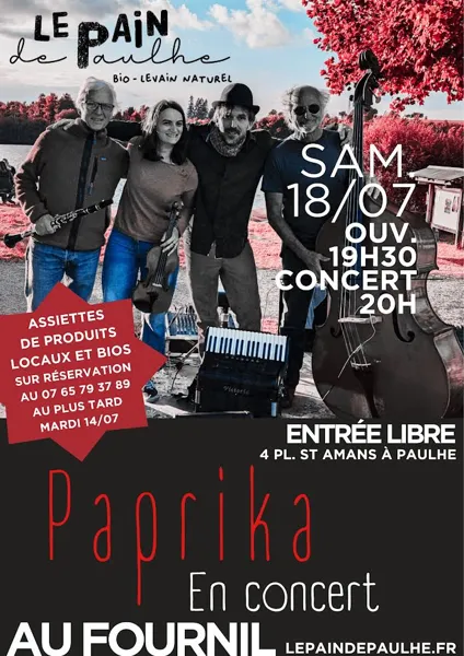 Apéro musical avec le quartet Paprika au Fourn ...